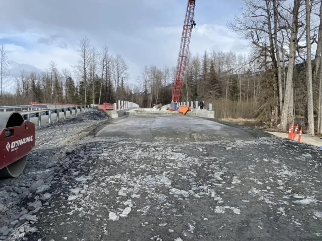 road preparation quartz creek bridge